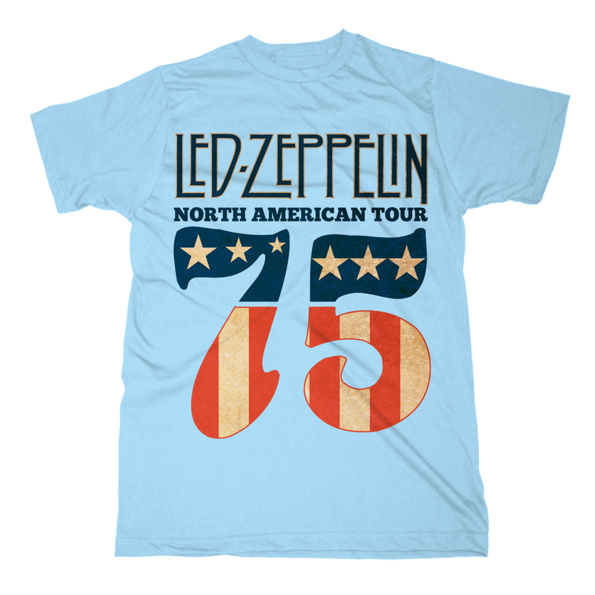 Live Nation Led Zeppelin T-Shirt Uomo - Stars N Stripes, 100% Cotone Organico, Girocollo, Maniche Corte, Lavaggio A Secco