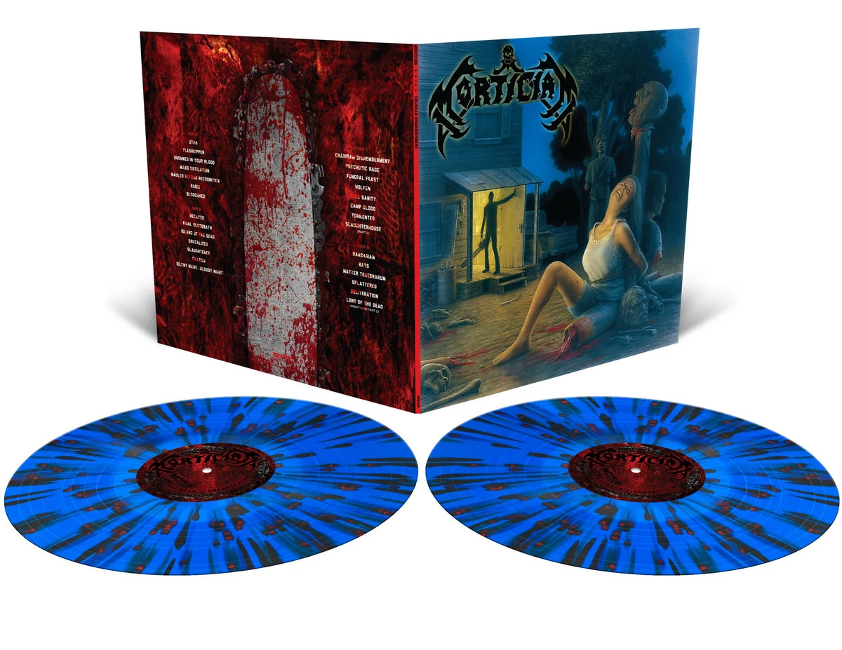 Mortician 'Chainsaw Dismemberment' 2LP Royal Blue with Blood Red, Red & Black Splatter Vinyl
