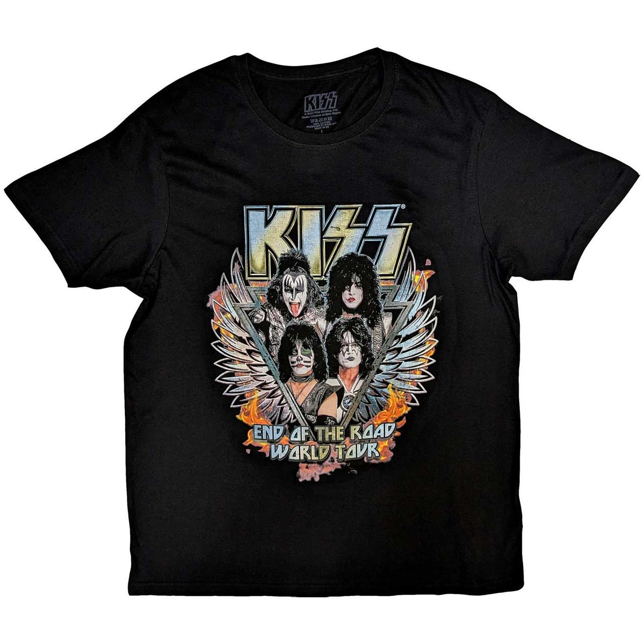 Kiss 'End Of The Road Wings' (Black) T-Shirt | Eyesore Merch