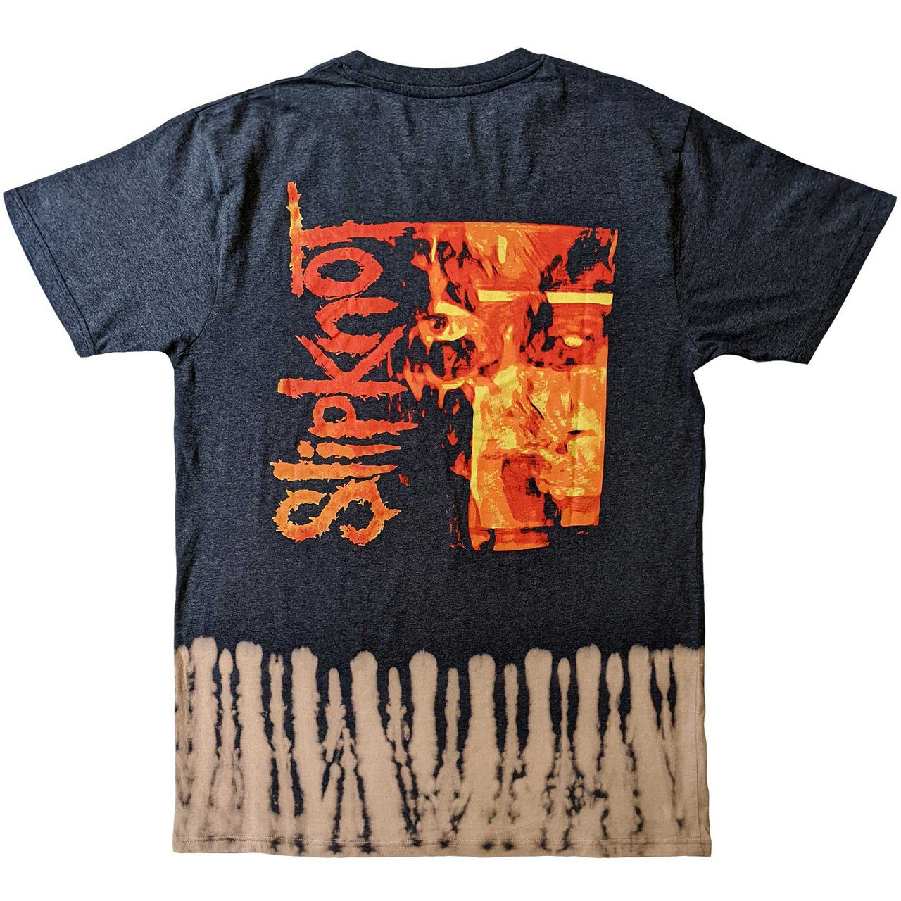 Slipknot 'The End So Far Tribal S Bleach' (Dye Wash) T-Shirt BACK