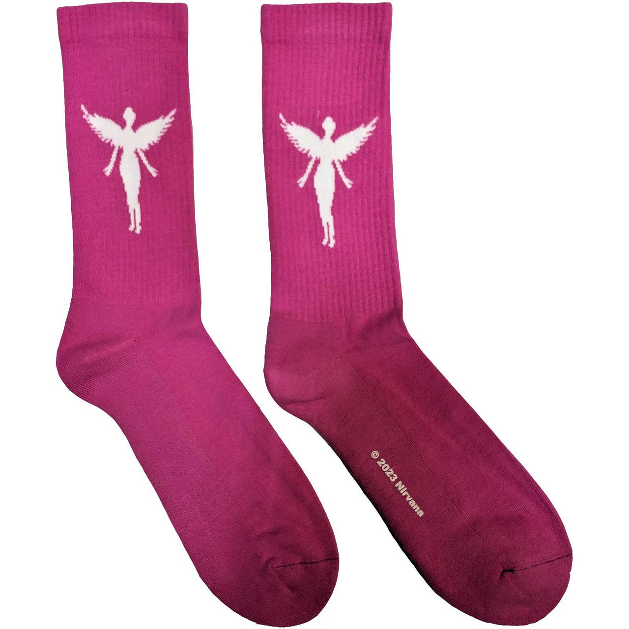 Nirvana 'In Utero White Angel' (Pink) Socks (One Size = UK 7-11)