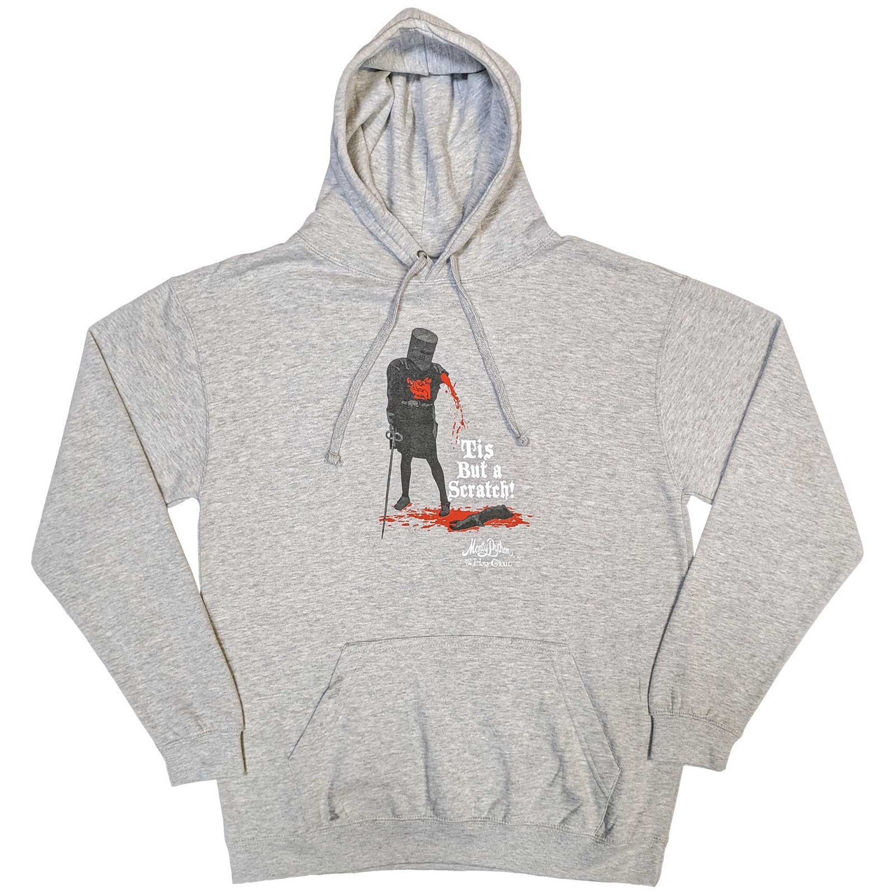 Monty Python Tis But A Scratch Grey Pull Over Hoodie Eyesore Merch