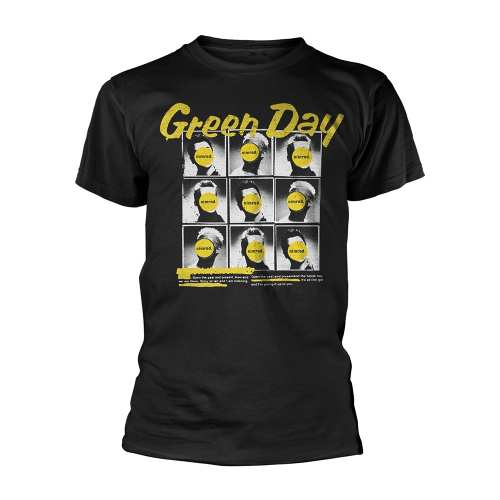 Green Day 'Nimrod Yearbook' (Black) T-Shirt