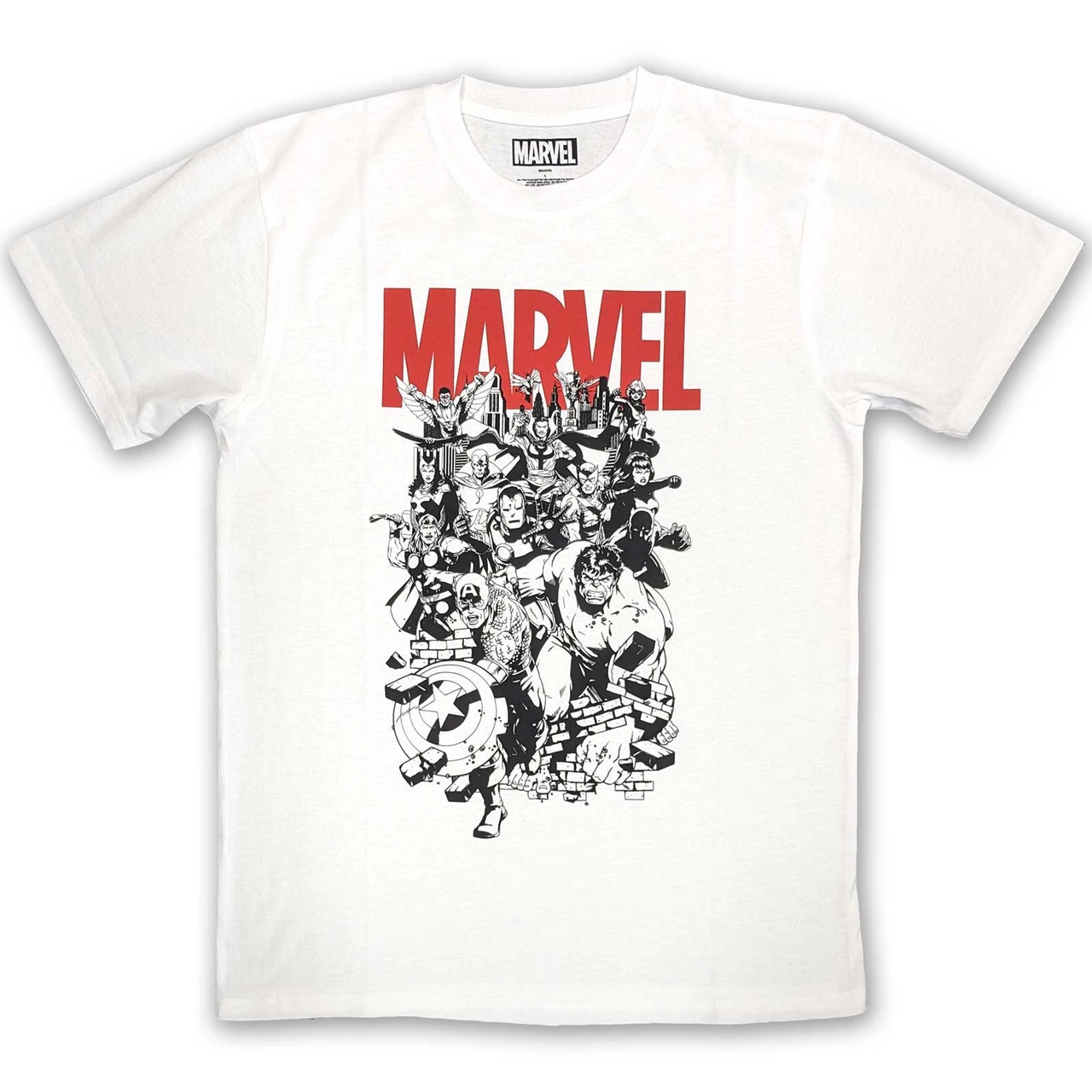 Marvel Comics 'Black & White Characters' (White) T-Shirt