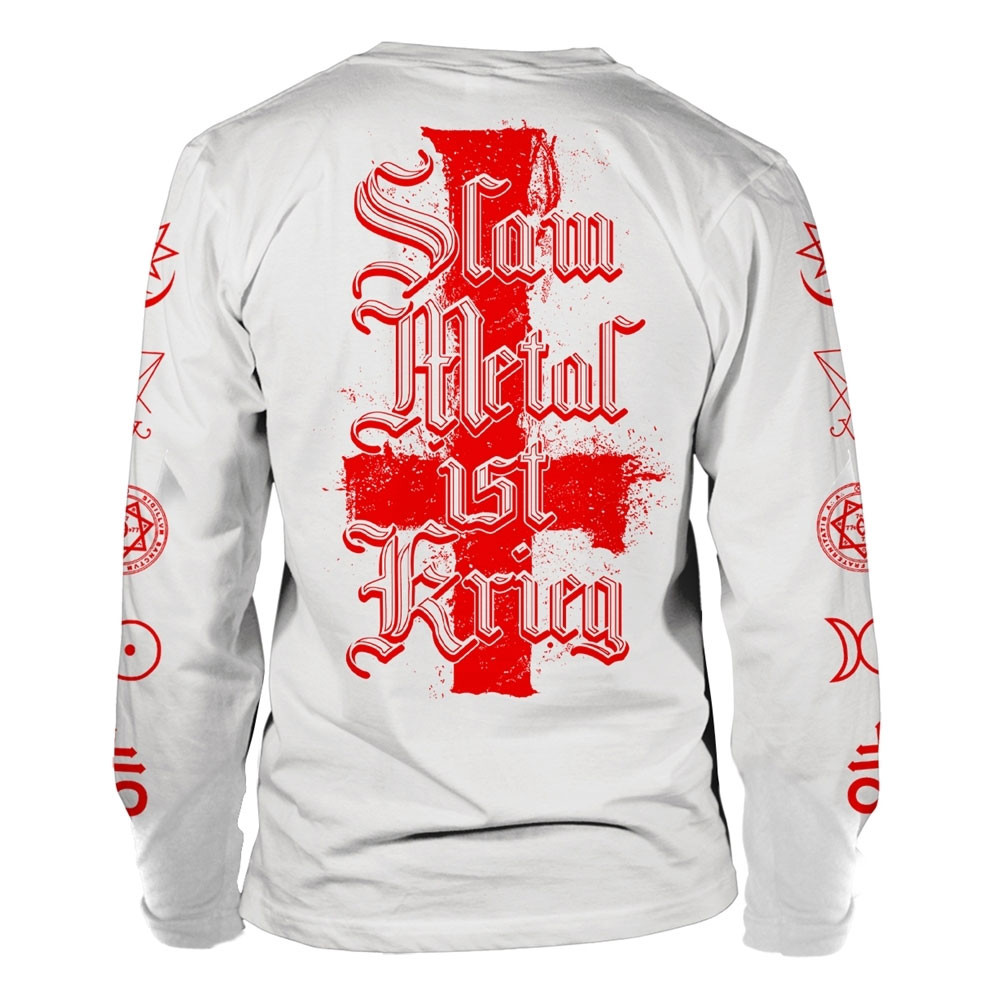 Ingested 'Krieg' (White) Long Sleeve Shirt Back