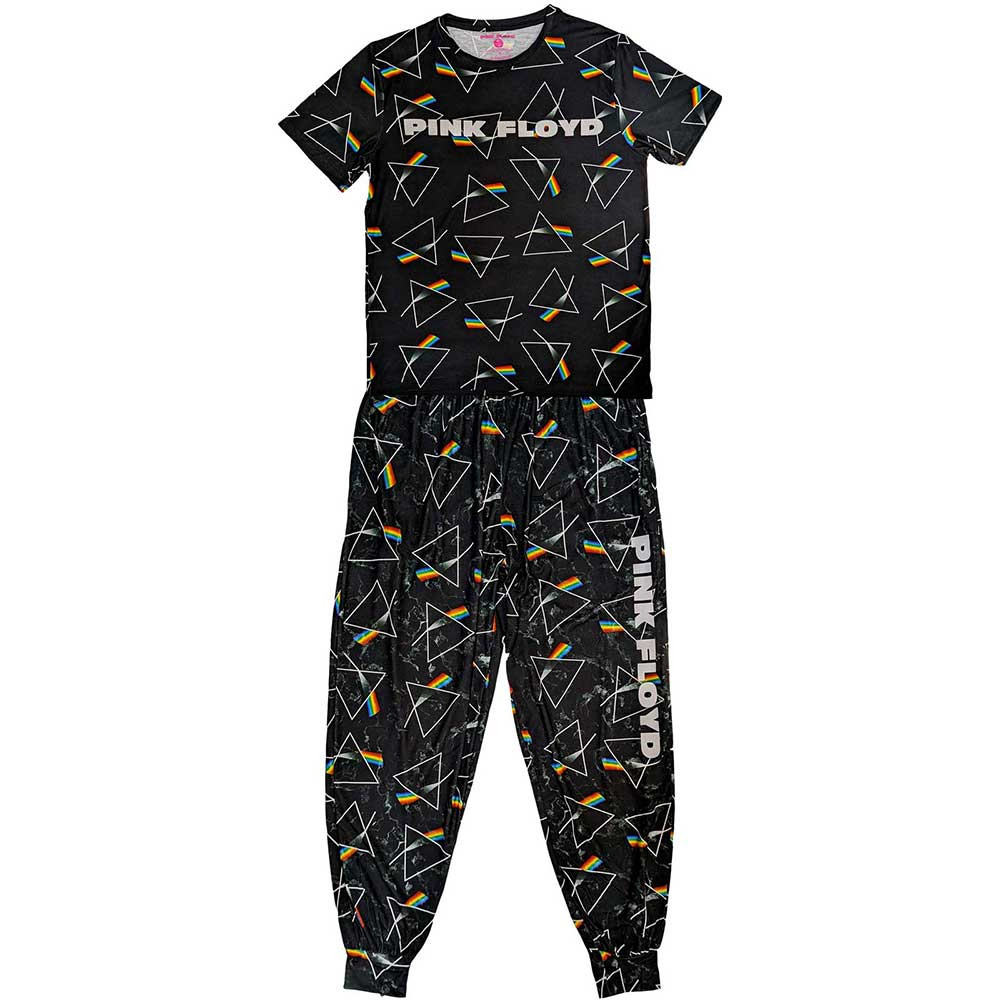 Pink Floyd 'Prism Repeat' (Black) Pyjama Set