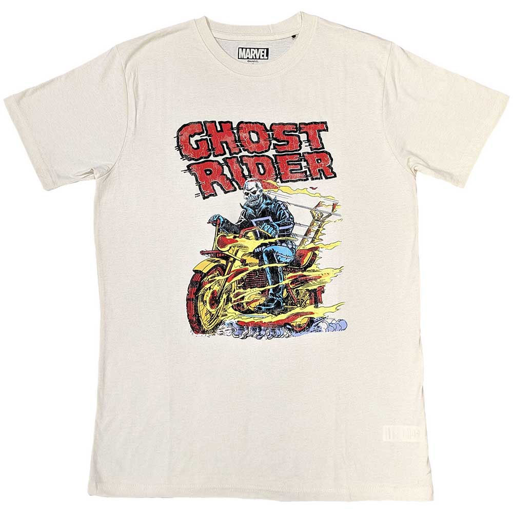 Marvel Comics 'Ghost Rider Bike' (Sand) T-Shirt
