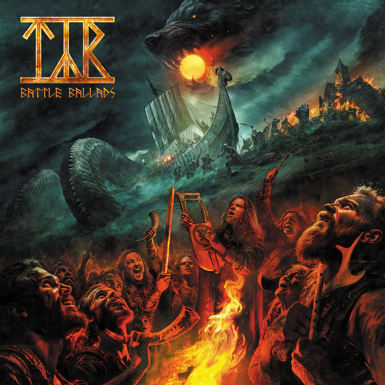 Tyr 'Battle Ballads' LP Maroon Marble Vinyl