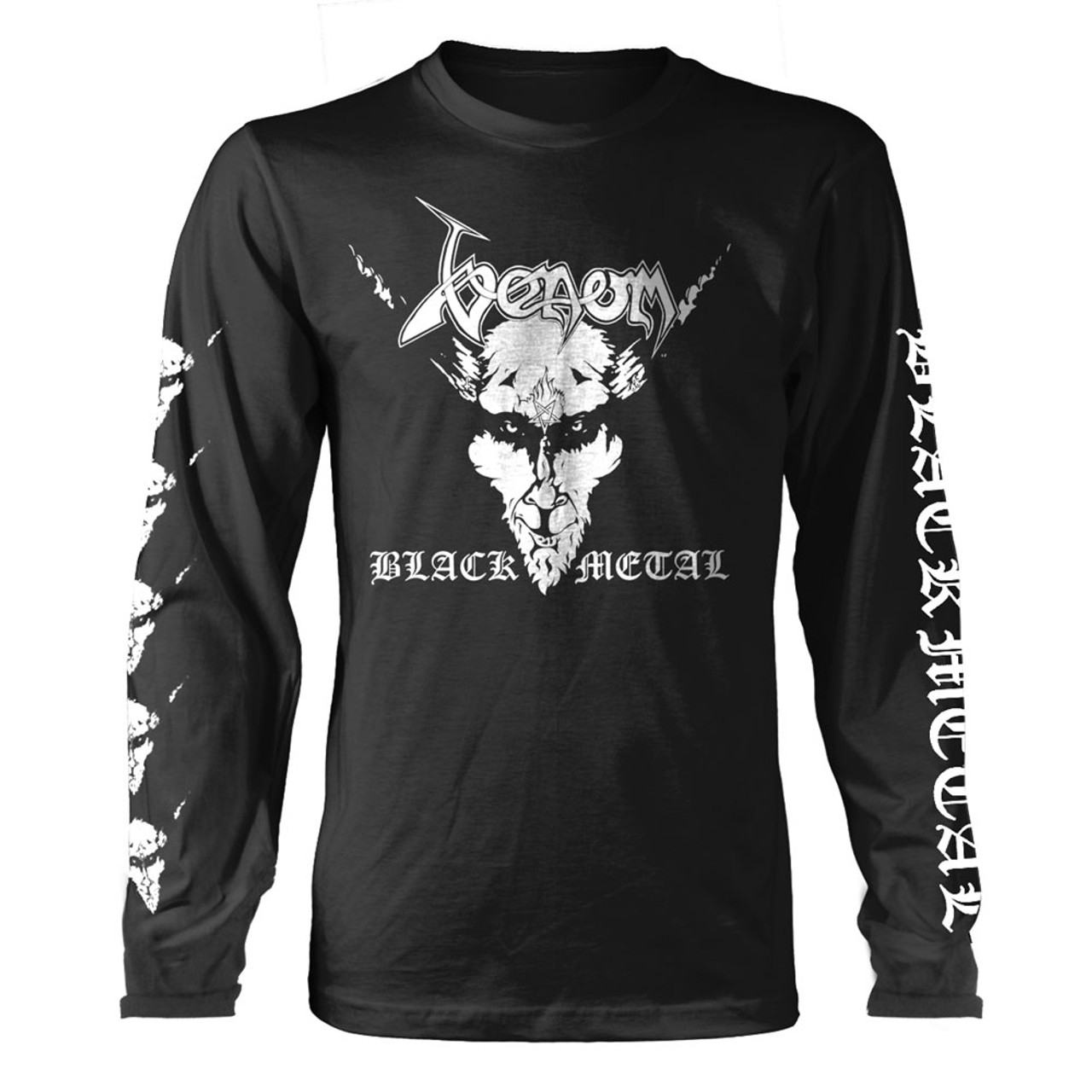Venom 'Black Metal White' (Black) Long Sleeve Shirt | Eyesore Merch