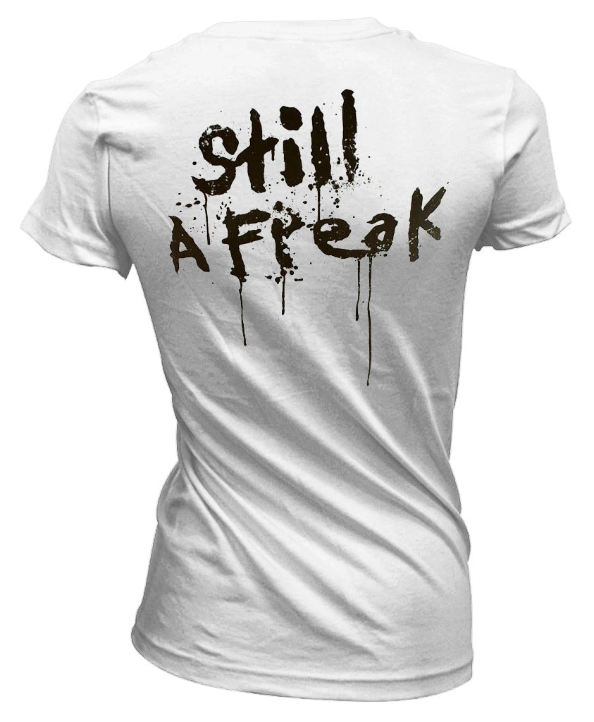 Korn 'Still A Freak' (White) Womens Fitted T-Shirt Back
