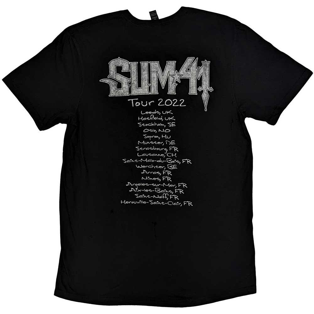 Sum 41 'Band Photo European Tour 2022' (Black) T-Shirt BACK
