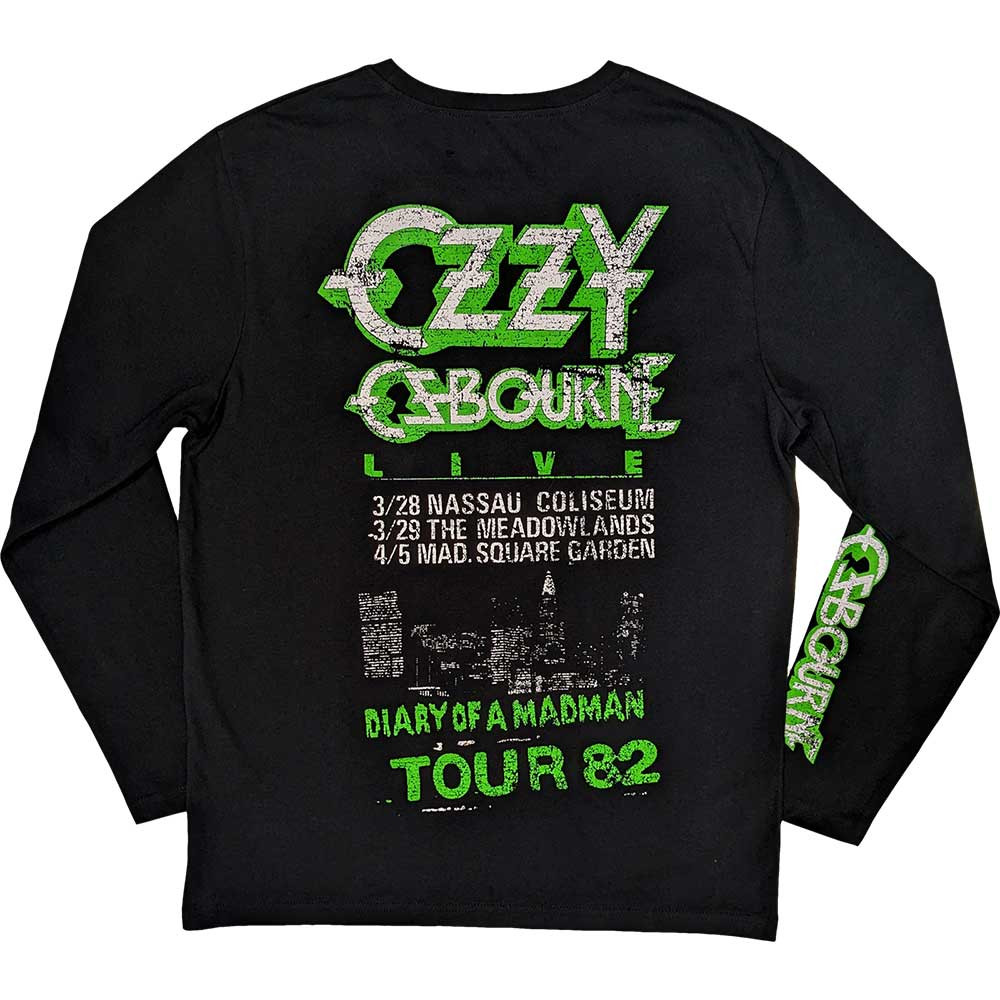 Ozzy Osbourne 'Madman Loose' (Black) Long Sleeve Shirt BACK