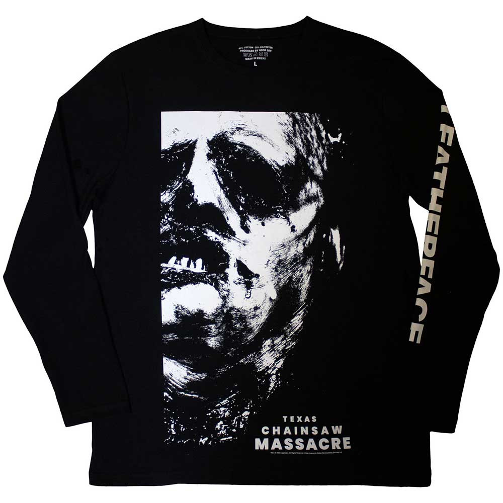 The Texas Chainsaw Massacre 'Leather Face' (Black) Long Sleeve Shirt