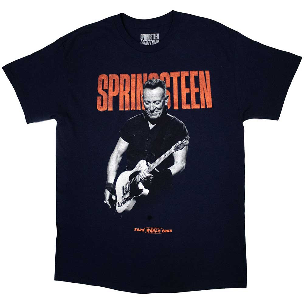 Bruce Springsteen 'Tour '23 Guitar' (Navy Blue) T-Shirt