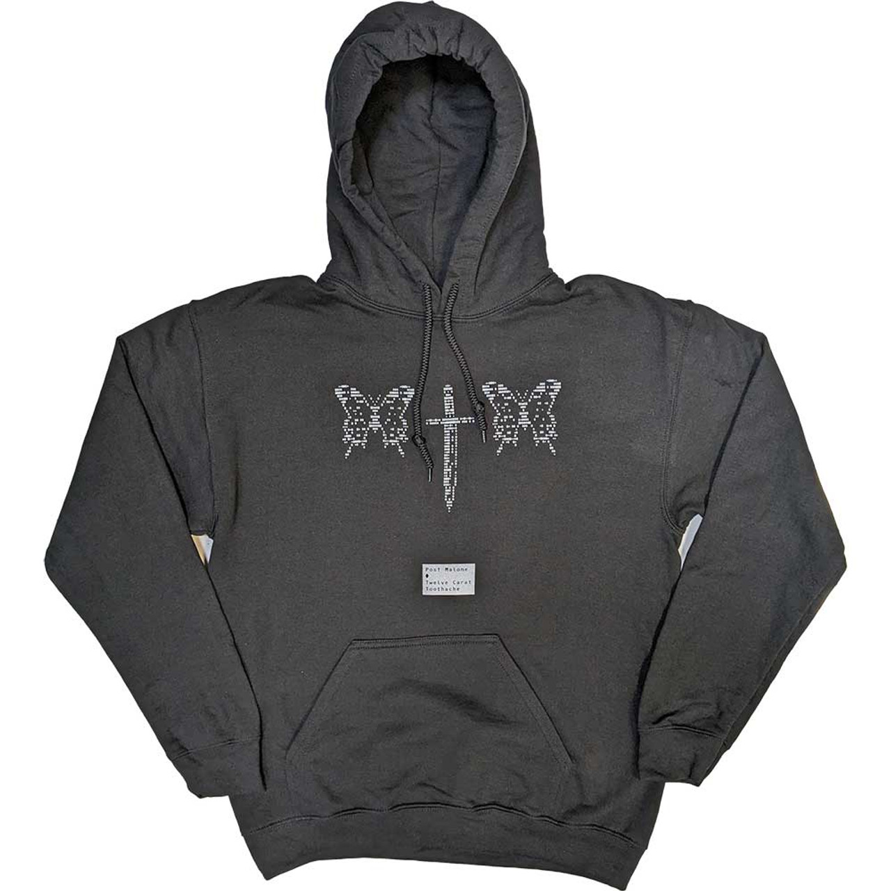 Post Malone 'Butterfly Knife' (Grey) Pull Over Hoodie