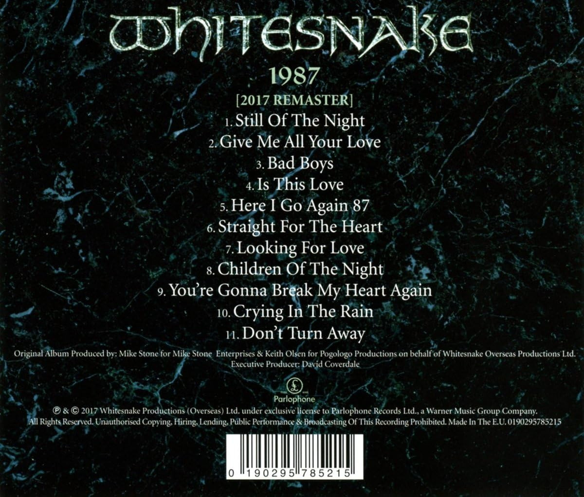 Whitesnake 'Whitesnake 1987' (30th Anniversary) CD