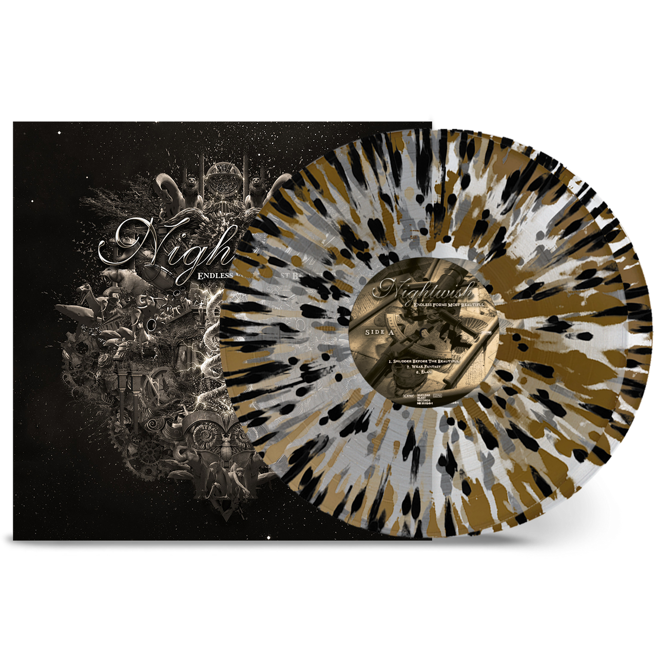 Nightwish 'Endless Forms Most Beautiful' 2LP Clear Gold Black Splatter Vinyl
