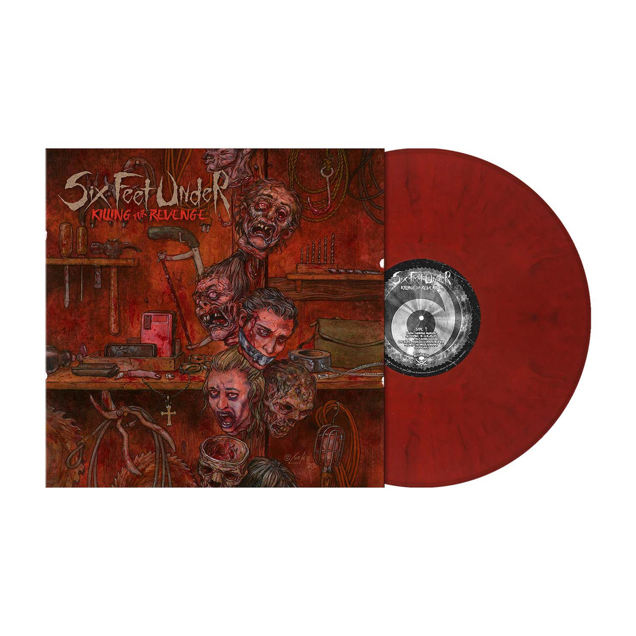 Six Feet Under 'Killing For Revenge' LP Crusted Blood Marbled Vinyl