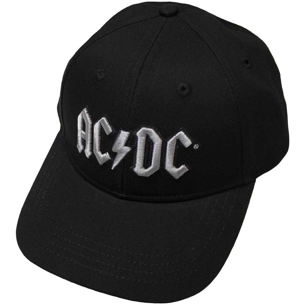 AC/DC 'Silver Logo' (Black) Baseball Cap | Eyesore Merch