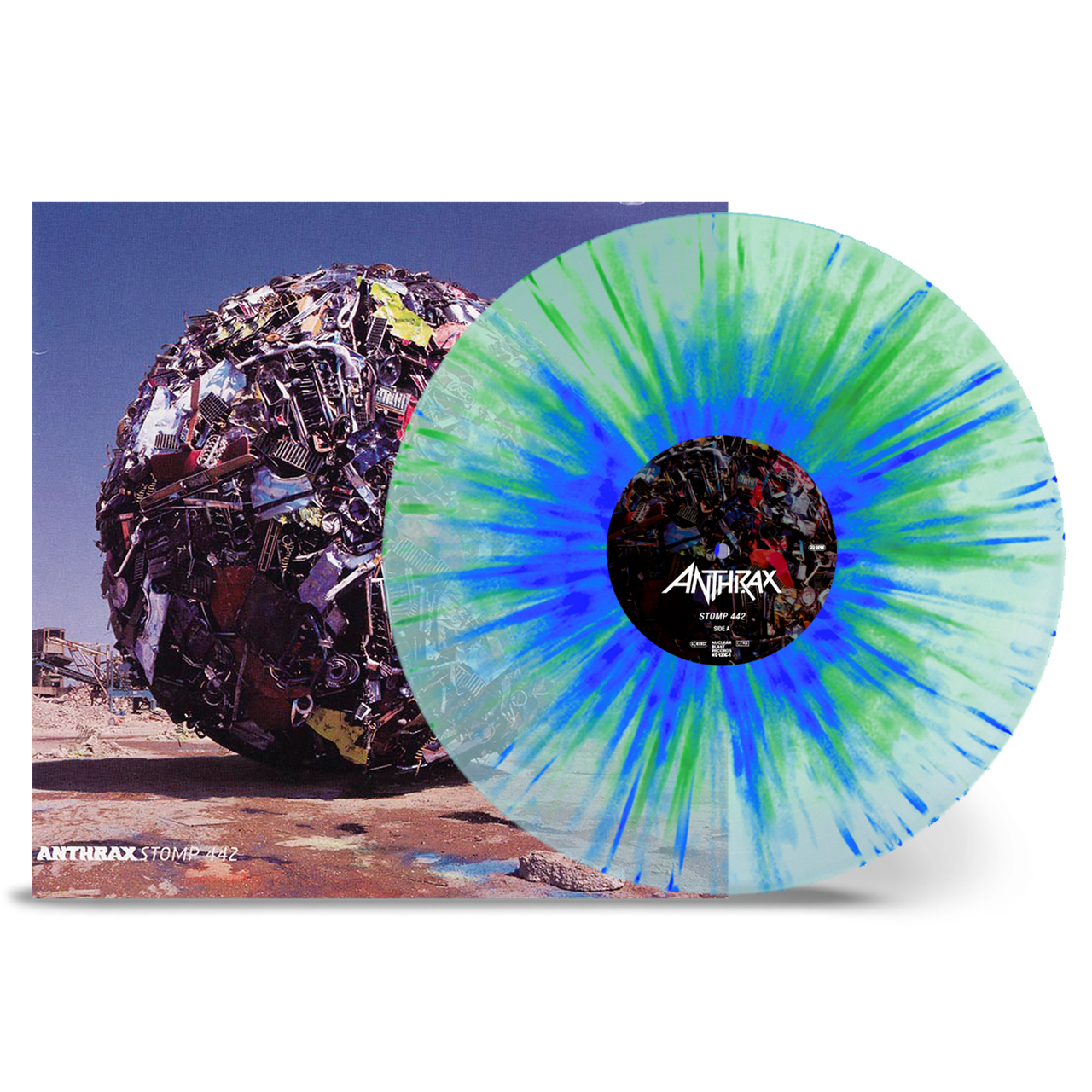 Anthrax 'Stomp 442' LP Clear Blue Green Splatter Vinyl