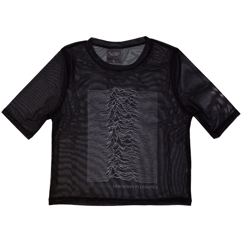 Joy Division 'Unknown Pleasures' (Black) Womens Mesh Crop Top
