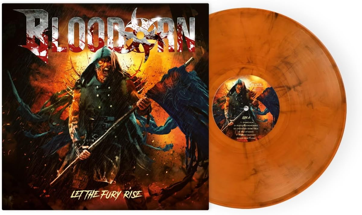 Bloodorn 'Let The Fury Rise' LP Orange Black Vinyl