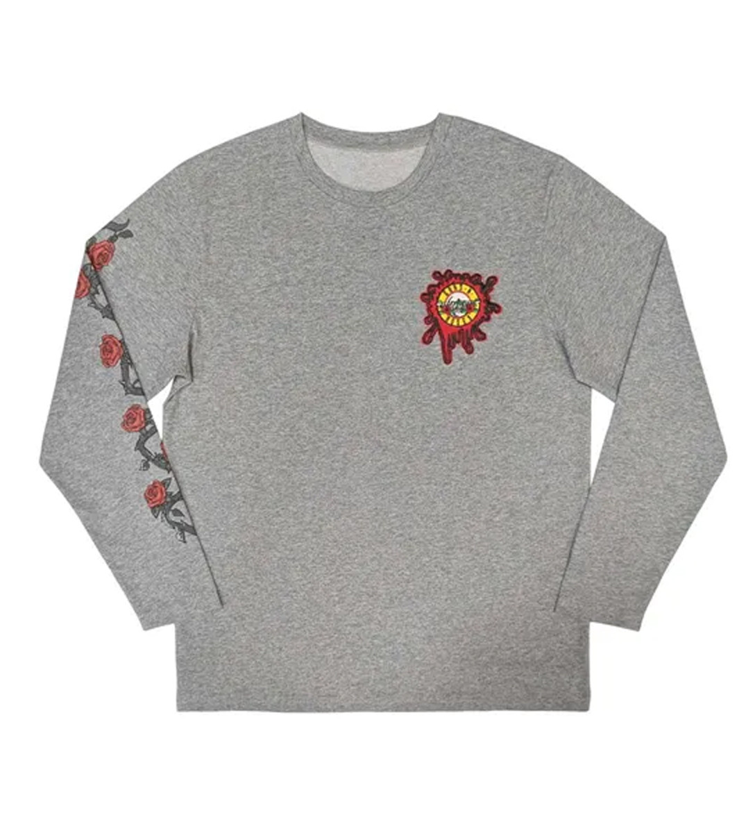 Guns N' Roses 'Splatter Seal' (Grey) Long Sleeve Shirt