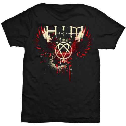 HIM 'Wings Splatter' (Black) T-Shirt