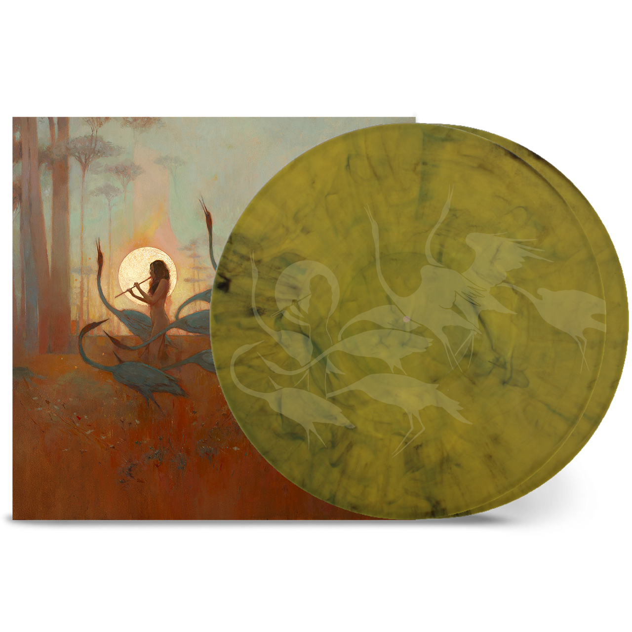 Alcest 'Les Chants de Iâ€™Aurore' 2LP Deluxe Black Yellow Marbled Vinyl with EYESORE EXCLUSIVE HAND SIGNED PHOTO CARD