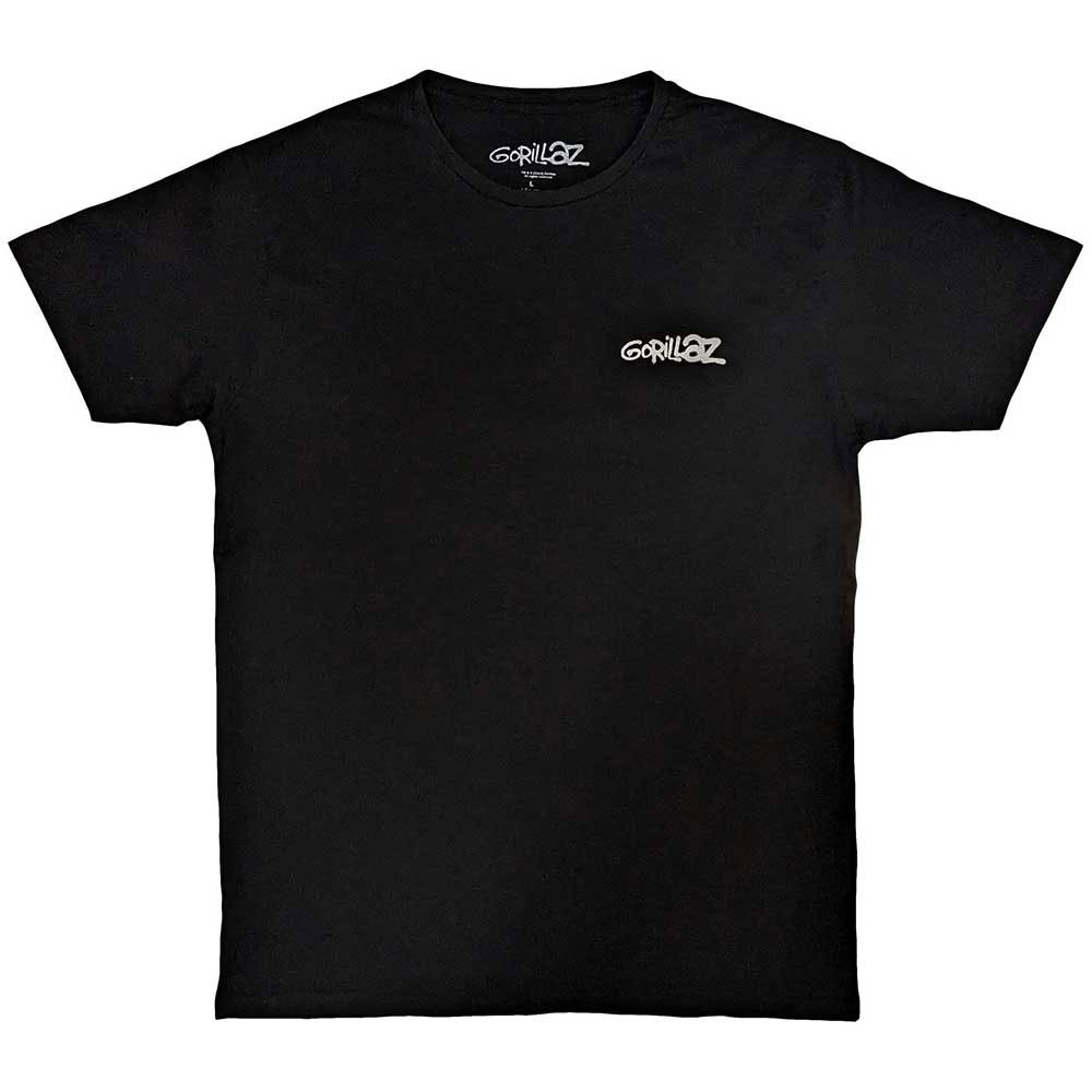 Gorillaz 'Pocket George Spray'
(Black) T-Shirt Front Print