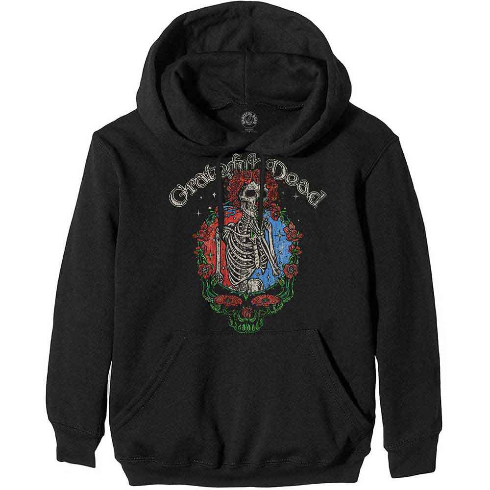Grateful Dead 'Floral Stealie' (Black) Pull Over Hoodie