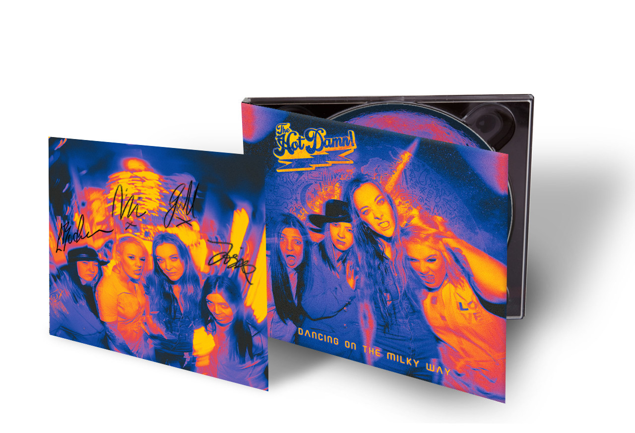 The Hot Damn! 'Dancing On The Milky Way' CD with HAND SIGNED PHOTO CARD