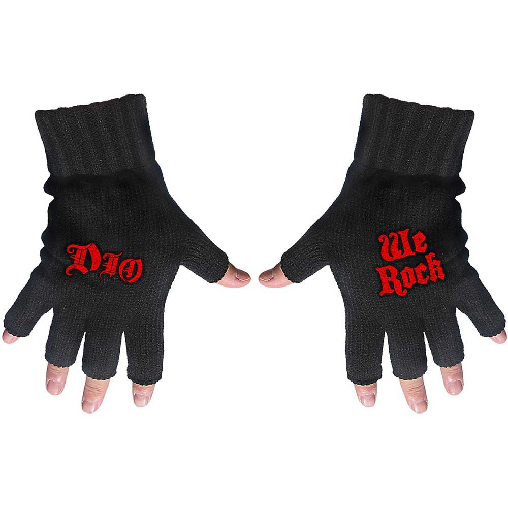 Dio 'We Rock' Fingerless Gloves