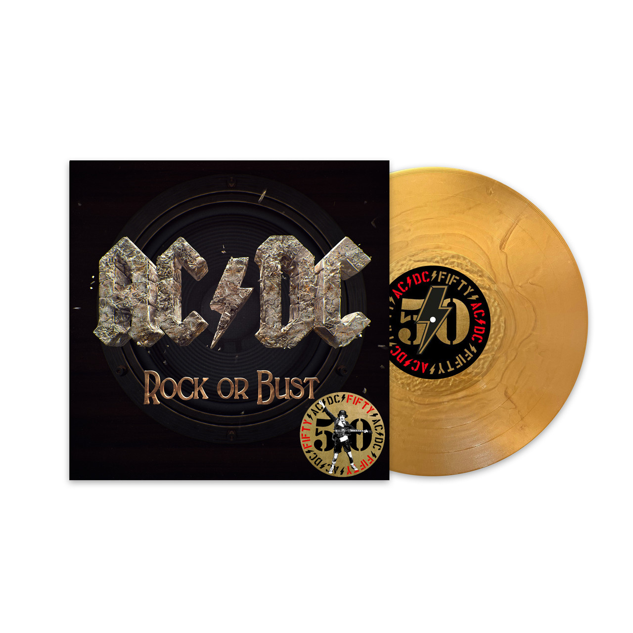 AC/DC 'Rock Or Bust' (50th Anniversary) 2LP Gold Vinyl
