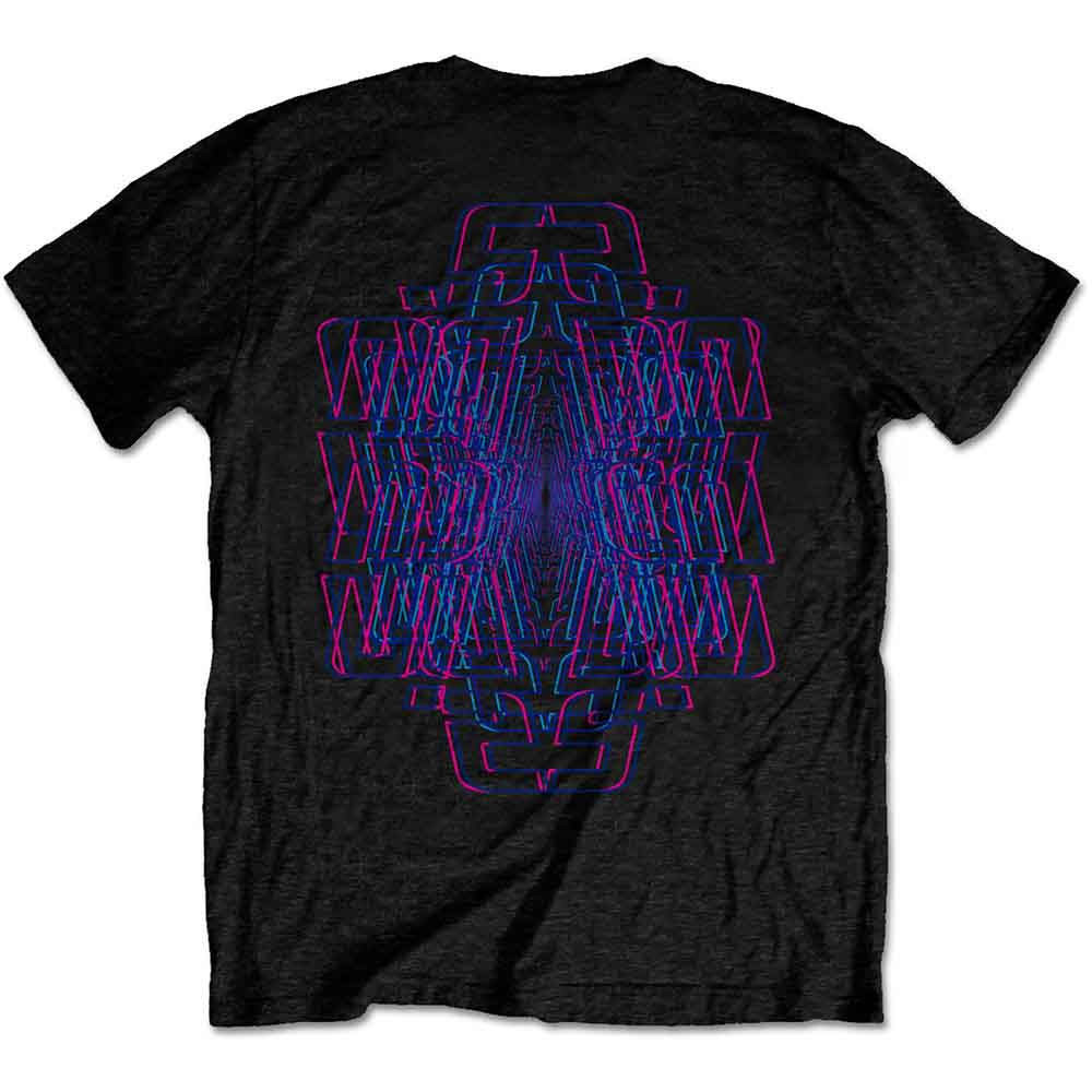Incubus 'Trippy Neon' (Black) T-Shirt Back Print