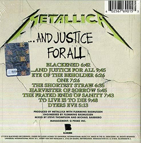 Metallica '...And Justice For All' Digisleeve CD