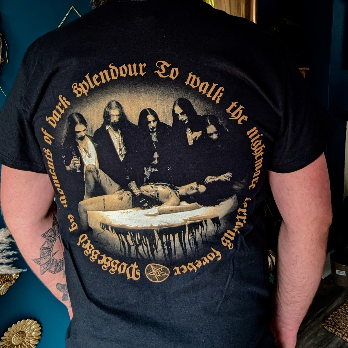 Dimmu Borgir 'Spiritual Black Dimensions' (Black) T-Shirt BACK - Aegipan