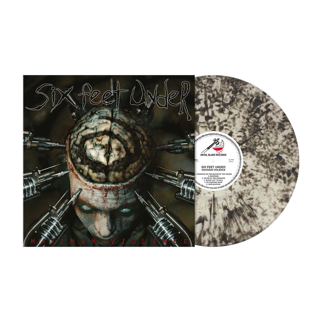 Six Feet Under 'Maximum Violence' LP Clear Blackdust Vinyl