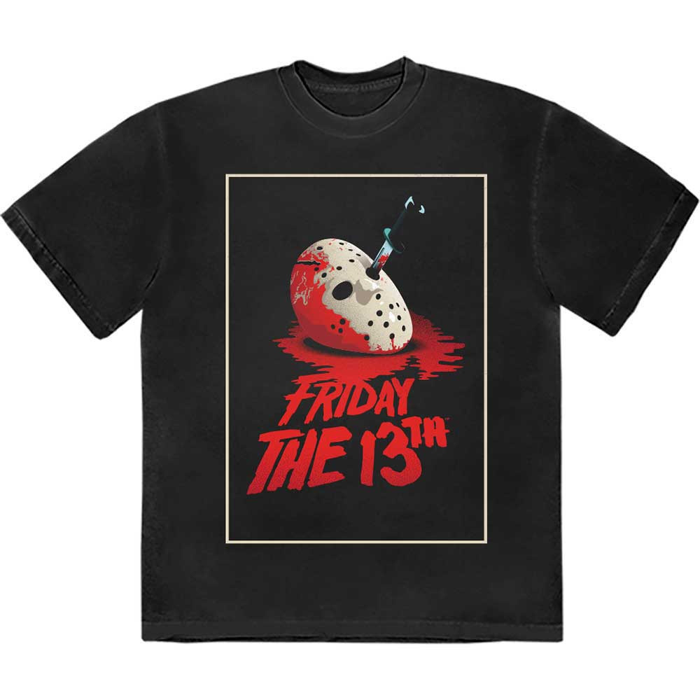 Friday The 13th 'Jason Blood Mask' (Black) T-Shirt