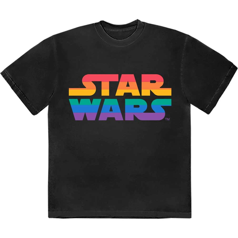Star Wars 'Rainbow Logo' (Black) T-Shirt