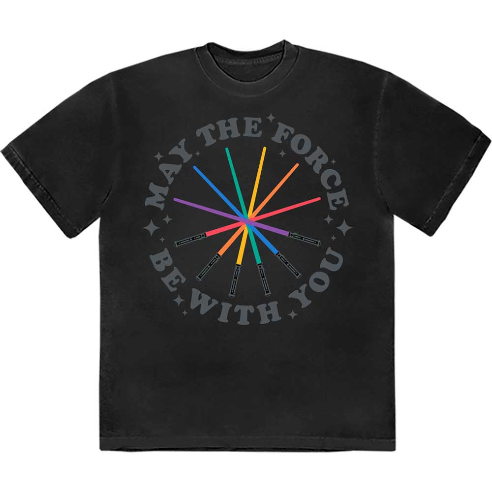 Star Wars 'Rainbow Sabers' (Black) T-Shirt