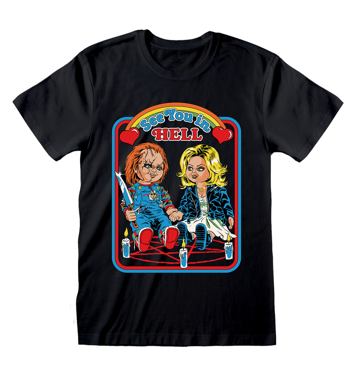 Steven Rhodes 'Chucky See You In Hell' (Black) T-Shirt