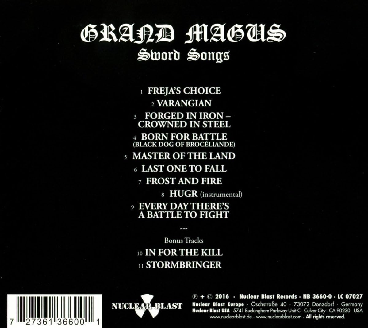 Grand Magus 'Sword Songs' CD Digipack