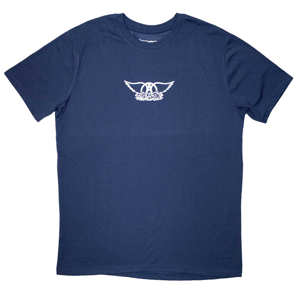 Aerosmith 'Mini Wings Logo' (Denim Blue) T-Shirt