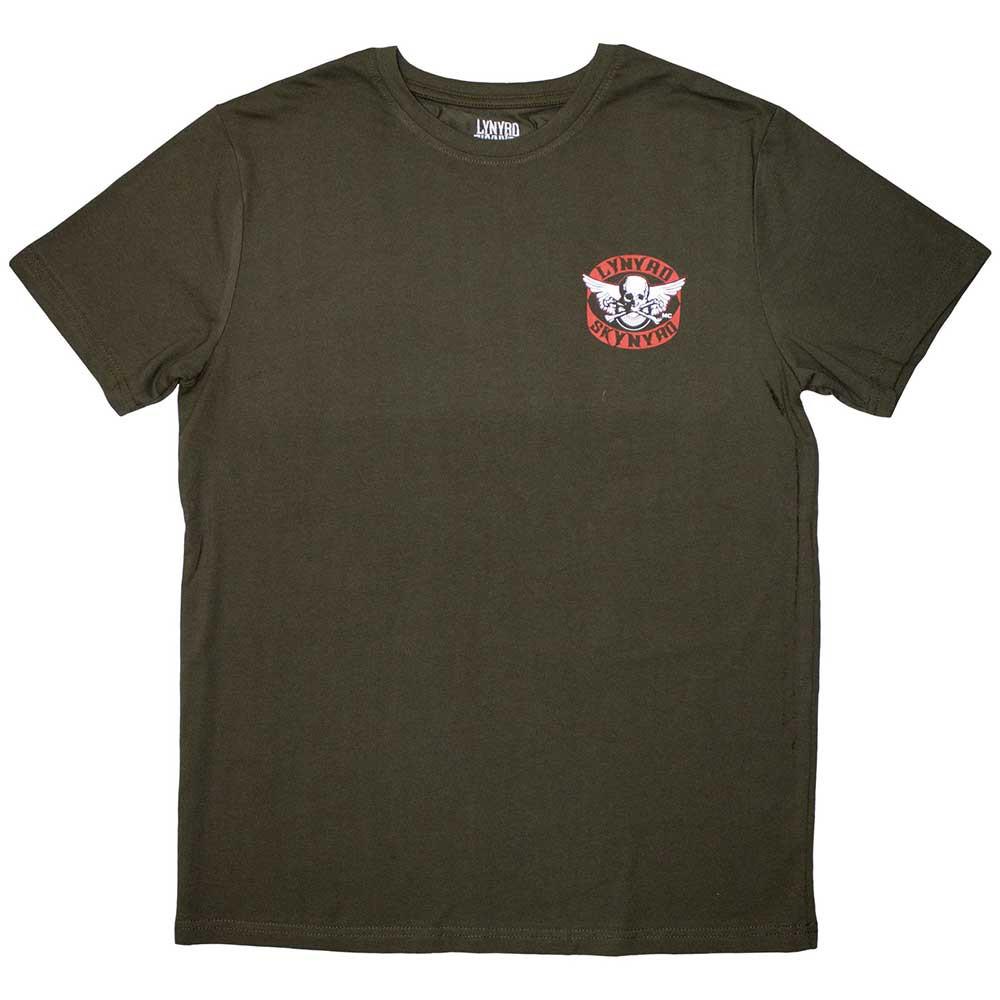 Lynyrd Skynyrd 'Mini Biker Patch Logo' (Green) T-Shirt