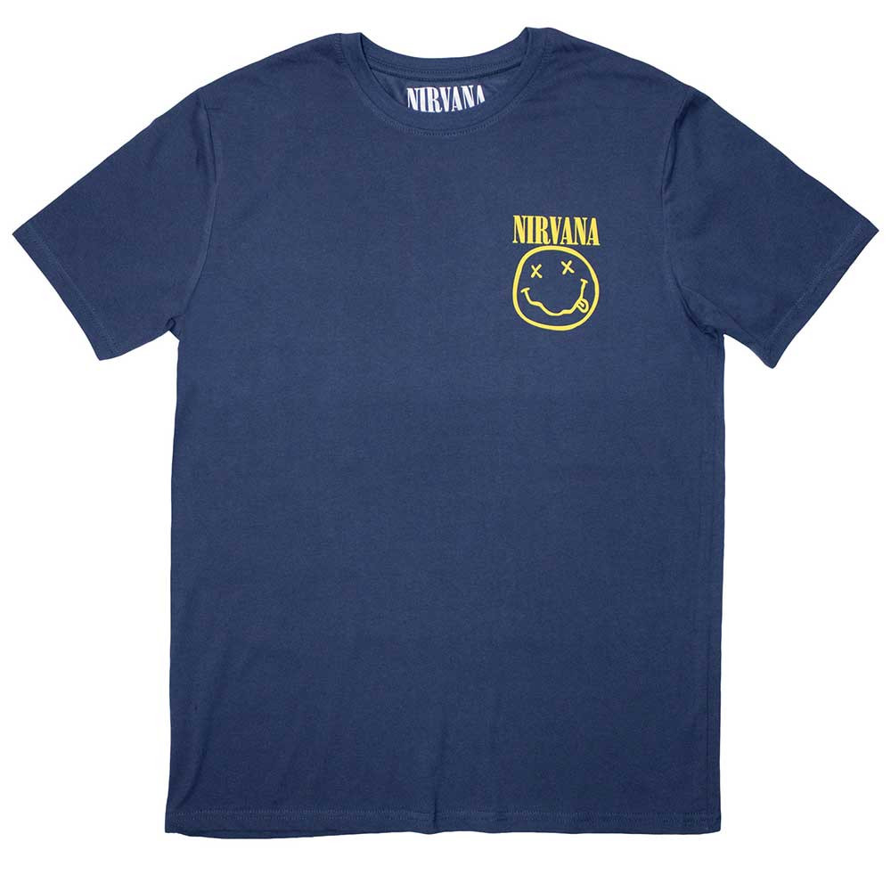 Nirvana 'Mini Happy Face' (Blue) T-Shirt