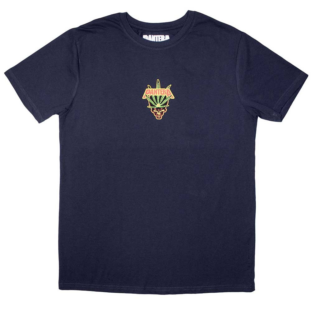 Pantera 'Mini Leaf Skull' (Navy Blue) T-Shirt