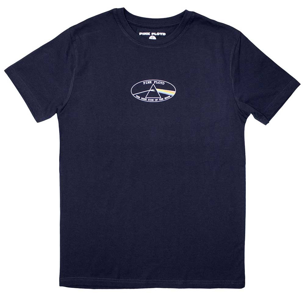 Pink Floyd 'Mini DSOTM Oval' (Navy Blue) T-Shirt