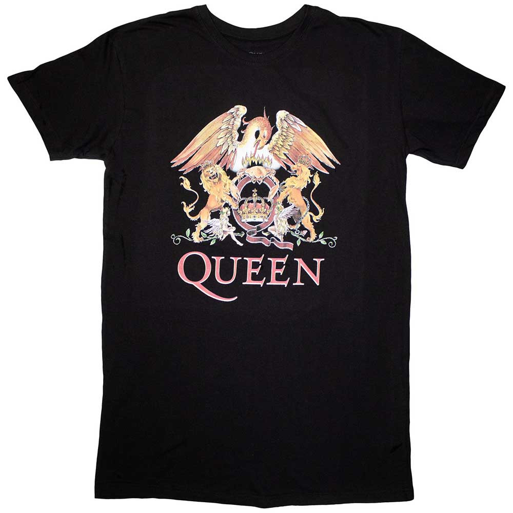 Queen 'Classic Crest' (Black) Womens T-Shirt Dress
