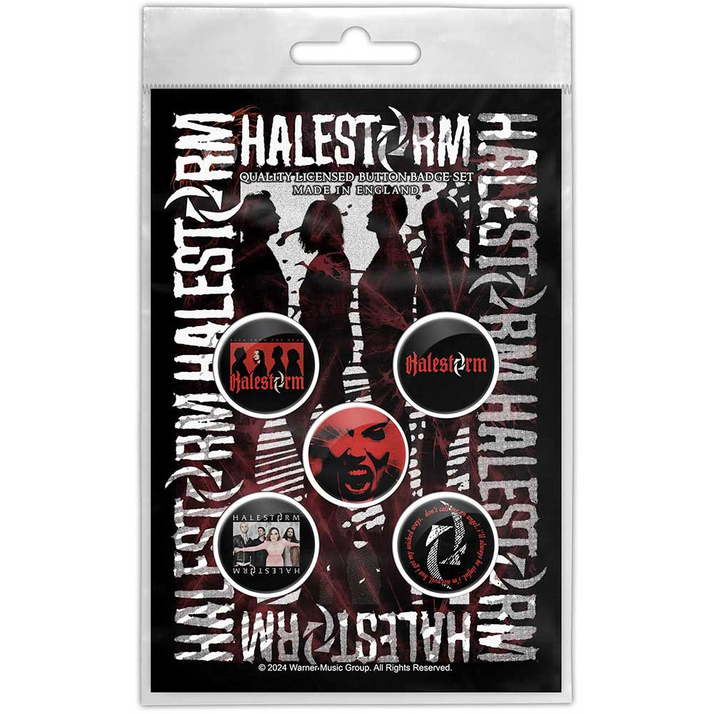 Halestorm 'Portrait' Button Badge Pack